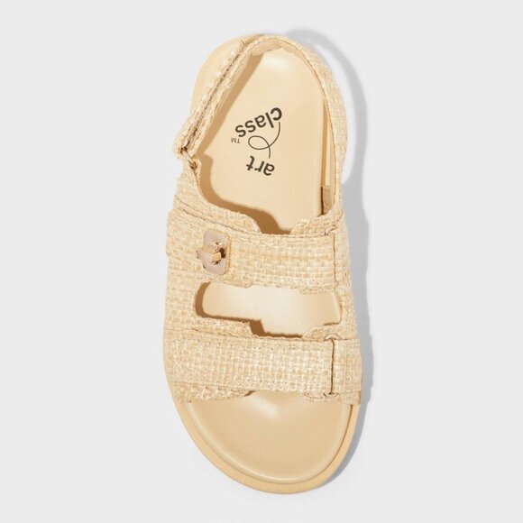 NEW Kids' Verity Platform Hardware Sandals - art class™ Tan 1 - Picture 1 of 6